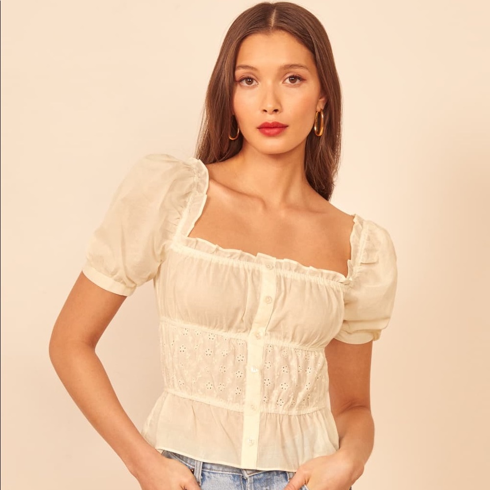Reformation Sicilia Top in Ivory